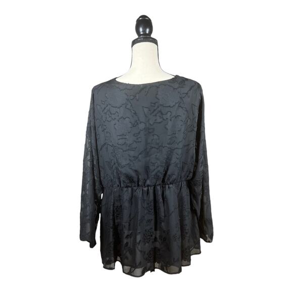 Torrid Babydoll Clip Floral Long Sleeve Top Womens Size 2X - Picture 6 of 7